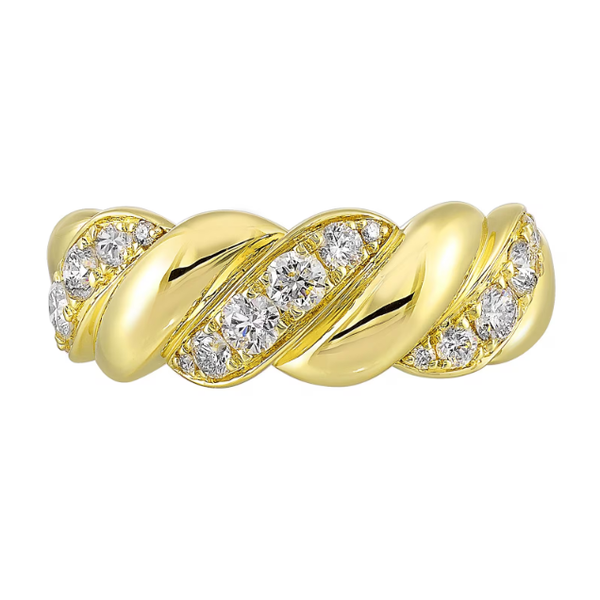 Lady's Yellow 14 Karat Twisted Fashion Ring Segner's Jewelers Fredericksburg, TX