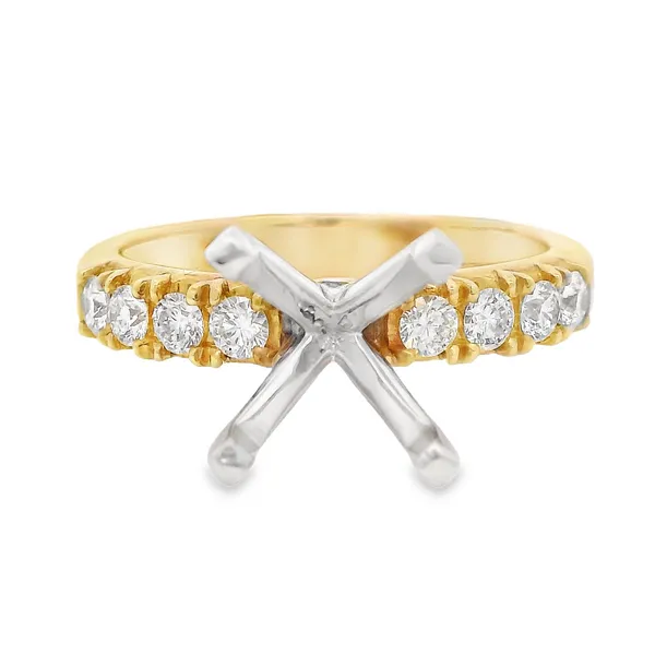 14 Karat Yellow Diamond Engagement Ring Setting