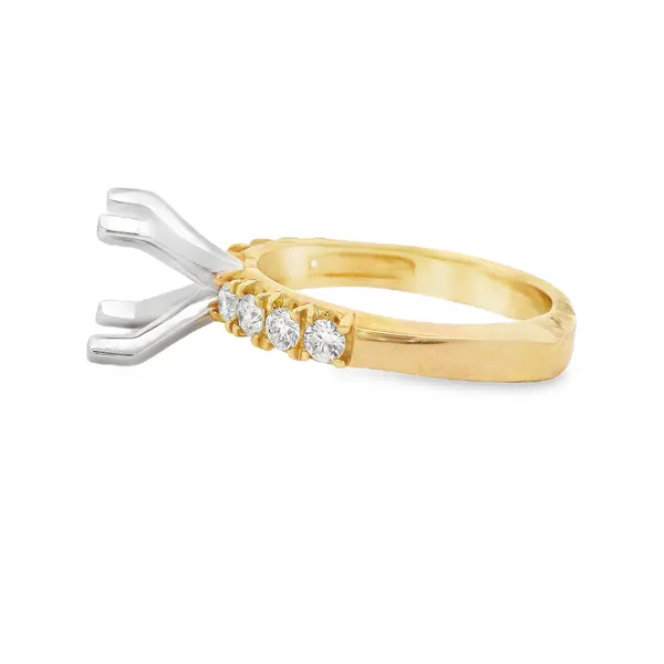 14 Karat Yellow Diamond Engagement Ring Setting