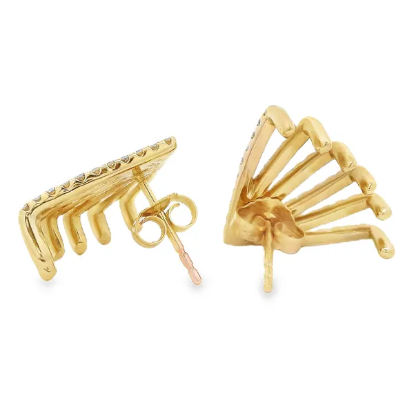 14Kt Yellow Diamond Stud Earrings