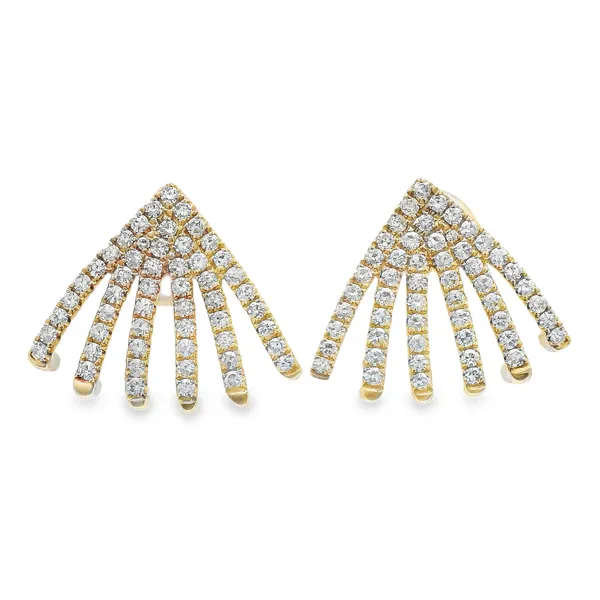 14Kt Yellow Diamond Stud Earrings