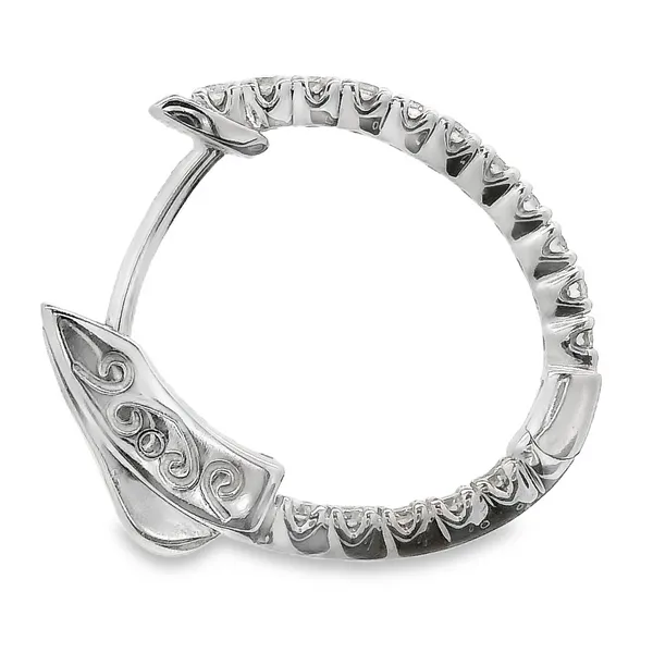 Platinum Diamond Hoop Earrings