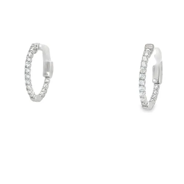 Platinum Diamond Hoop Earrings Segner's Jewelers Fredericksburg, TX