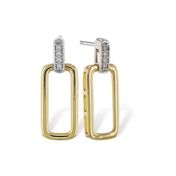 Two-Tone 14K Diamond Earrings similar item image