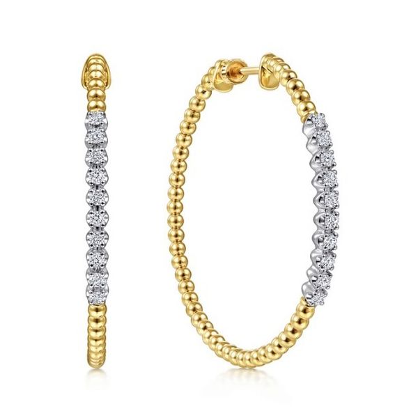 Lady's Yellow 14 Karat Bujukan 40Mm Classic Hoop Earrings Segner's Jewelers Fredericksburg, TX