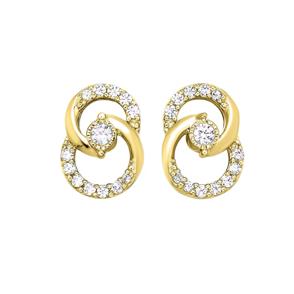 Lady's Yellow 10 Karat Twisted Fashion Earrings Segner's Jewelers Fredericksburg, TX