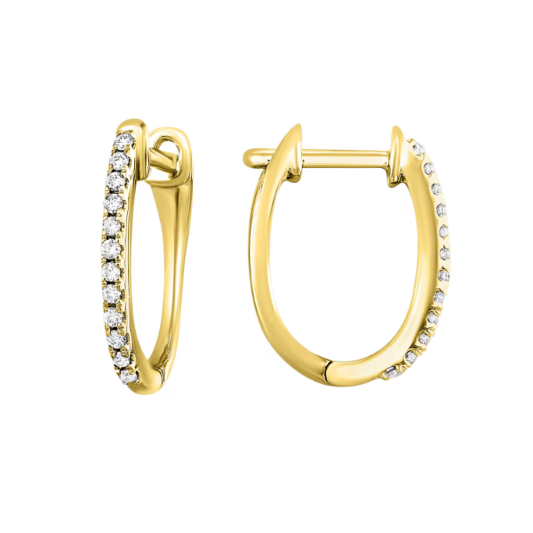 Lady's Yellow 10 Karat Medium Hoop Earrings Segner's Jewelers Fredericksburg, TX