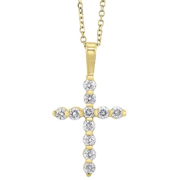 Lady's Yellow 14 Karat Cross Pendant Segner's Jewelers Fredericksburg, TX