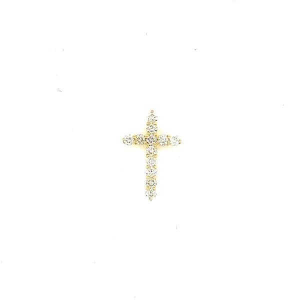 14 Karat Yellow Diamond Prong Set Cross Pendant Segner's Jewelers Fredericksburg, TX