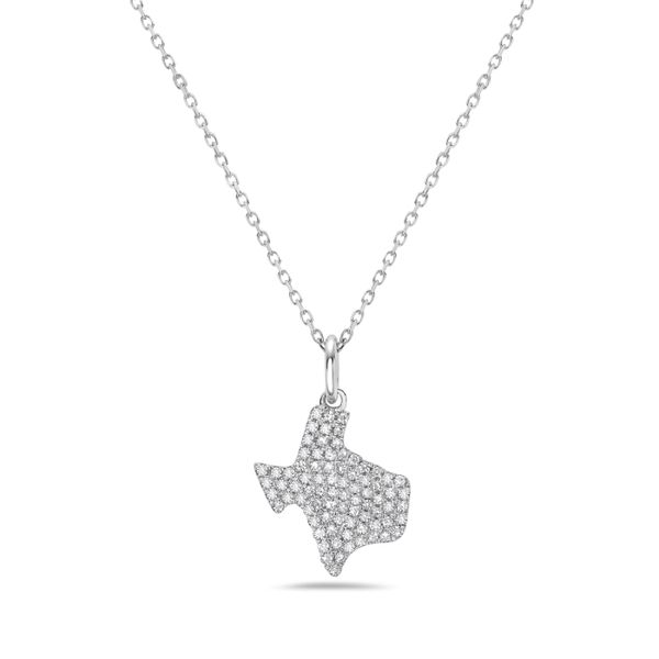 14 Karat White Texas Diamond Necklace Segner's Jewelers Fredericksburg, TX