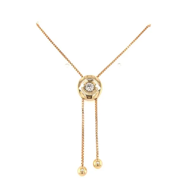 Yellow Gold Diamond Bolo Necklace Segner's Jewelers Fredericksburg, TX