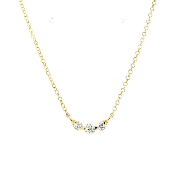 14Kt 3 Stone Diamond Necklace Segner's Jewelers Fredericksburg, TX