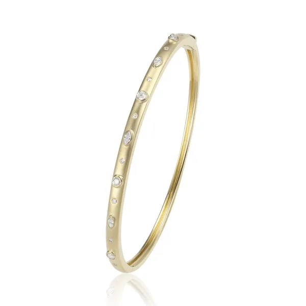 14Kt Yellow Bangle Diamond Bracelet similar item image
