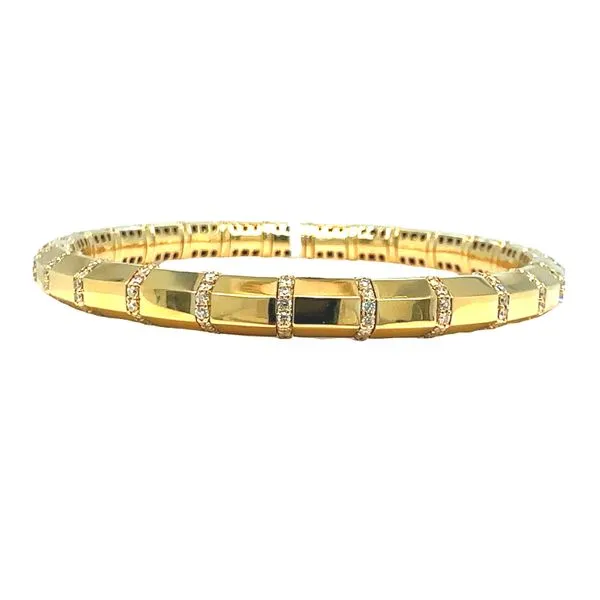 14Kt Yellow Bangle Diamond Bracelet