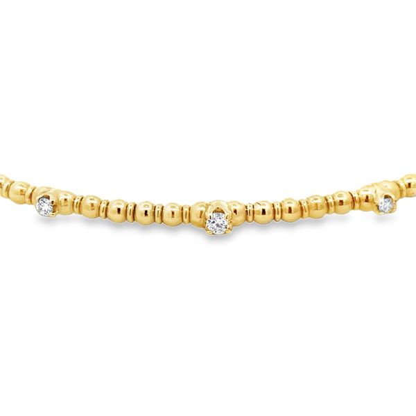 14K Yellow Gold Diamond Bangle Bracelet Image 2 Segner's Jewelers Fredericksburg, TX