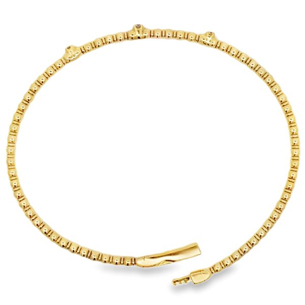 14K Yellow Gold Diamond Bangle Bracelet Image 3 Segner's Jewelers Fredericksburg, TX