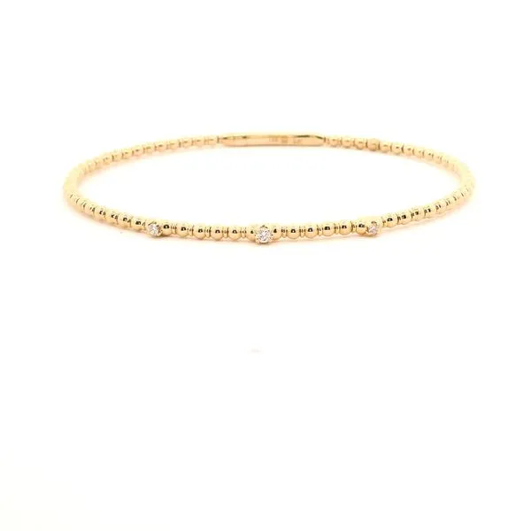 14K Yellow Gold Diamond Bangle Bracelet similar item image