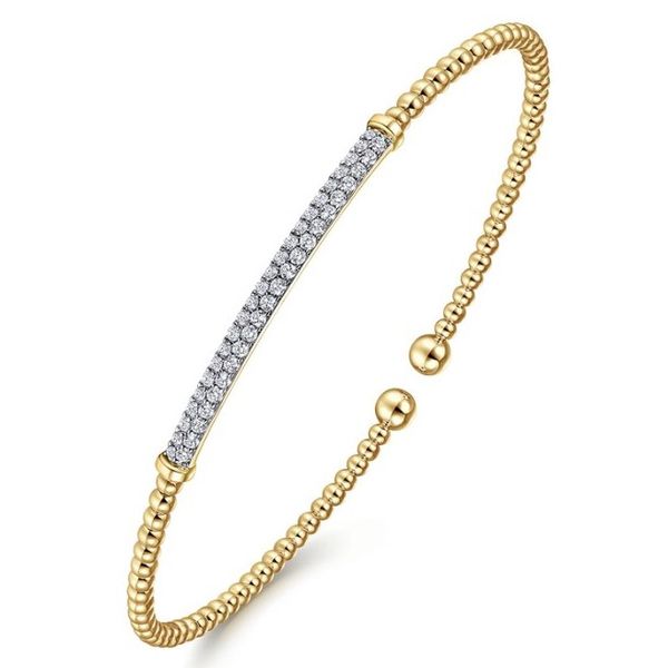 Lady's Yellow 14 Karat Bujukan Bar Cuff Bracelet Segner's Jewelers Fredericksburg, TX
