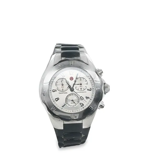 Men's Stainless Steel Michele Watch with Black Silicone Band Segner's Jewelers Fredericksburg, TX