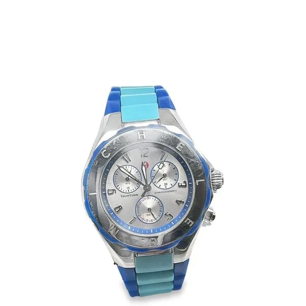 Men's White Michele Watch With A Blue Band Segner's Jewelers Fredericksburg, TX