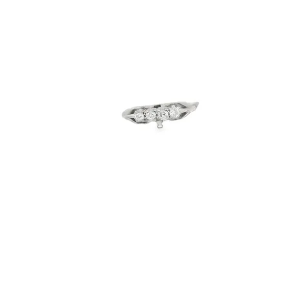Lady's White 14 Karat 4 Stone Engagement Ring with 0.24Ct Round Diamonds Segner's Jewelers Fredericksburg, TX