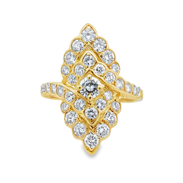 Lady's 14k Yellow Art Deco Fashion Ring Segner's Jewelers Fredericksburg, TX