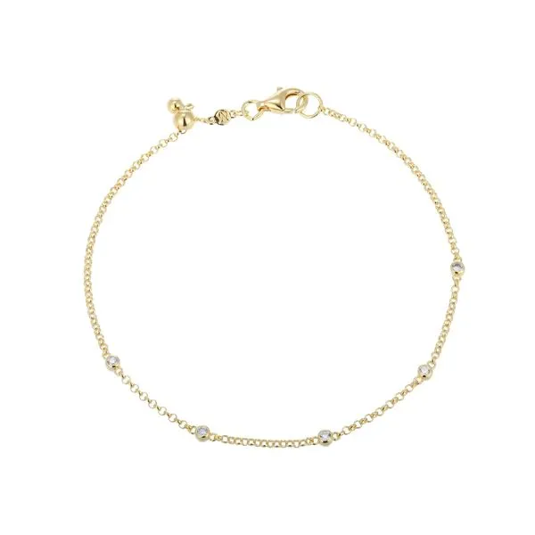 Sterling Silver Diamond By The Yard Bracelet