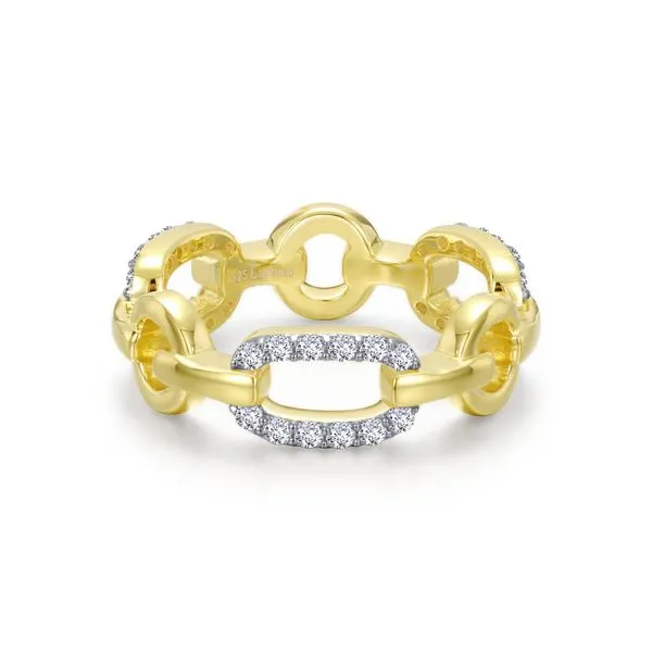 Sterling Silver 2-Tone Paperclip Chain Ring similar item image