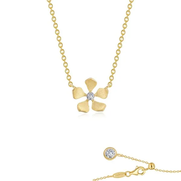 Sterling Silver Delicate Flower Necklace similar item image