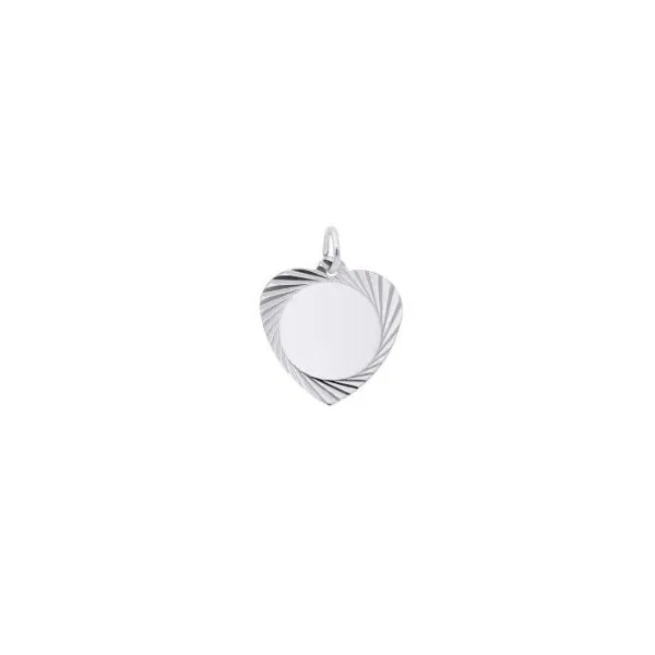 Sterling Silver Heart Disc Charm Pendant Segner's Jewelers Fredericksburg, TX