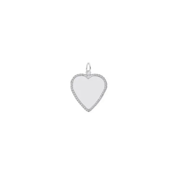 Sterling Silver Heart Disc Charm Pendant Segner's Jewelers Fredericksburg, TX