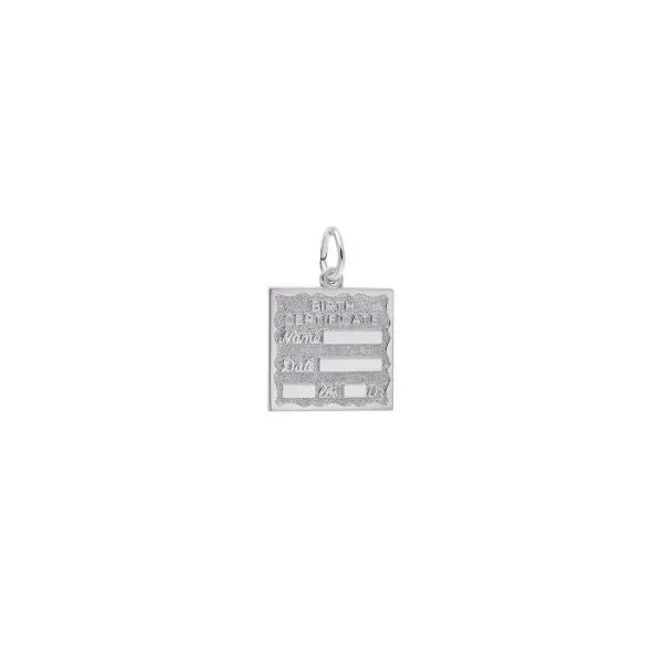 Sterling Silver Birth Certificate Pendant Segner's Jewelers Fredericksburg, TX