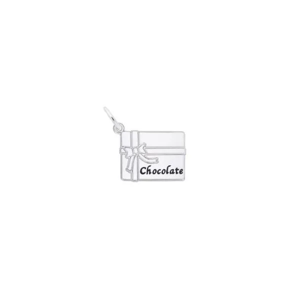 Sterling Silver Chocolate Box Charm Pendant Segner's Jewelers Fredericksburg, TX