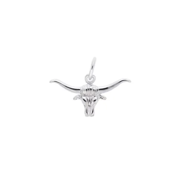 White Sterling Steer Pendant Segner's Jewelers Fredericksburg, TX