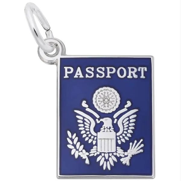 White Sterling Passport Pendant Segner's Jewelers Fredericksburg, TX