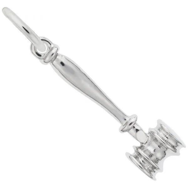 Ladys Sterling Silver Gravel Pendant