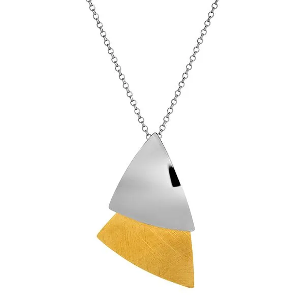 Sterling Silver Gold Plated Trigon Pendant/Charm Segner's Jewelers Fredericksburg, TX