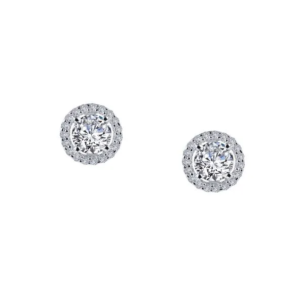 Sterling Silver Halo Stud Earrings Segner's Jewelers Fredericksburg, TX