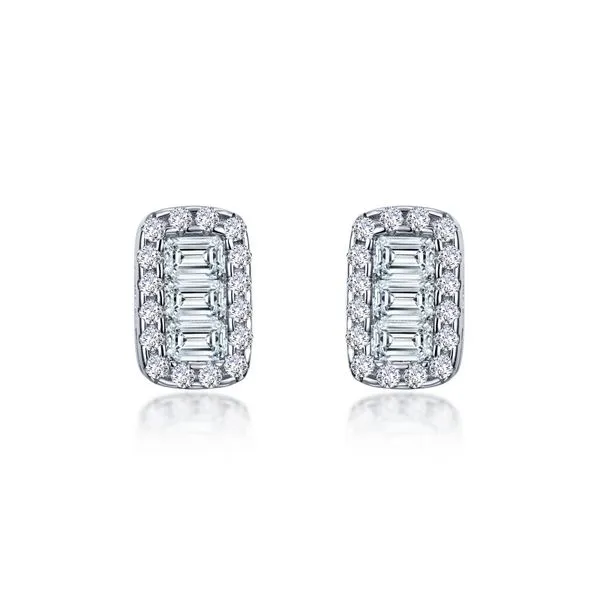 Sterling Silver Halo Stud Earrings Segner's Jewelers Fredericksburg, TX