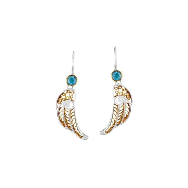 Sterling Blue Topaz Angel Wing Earring Segner's Jewelers Fredericksburg, TX