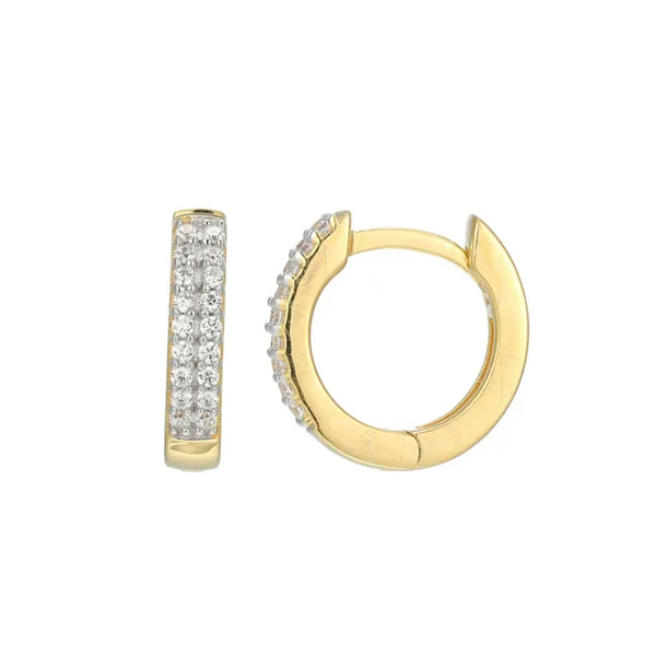 Sterling Silver Lady's Diamond Hoop Earring Segner's Jewelers Fredericksburg, TX