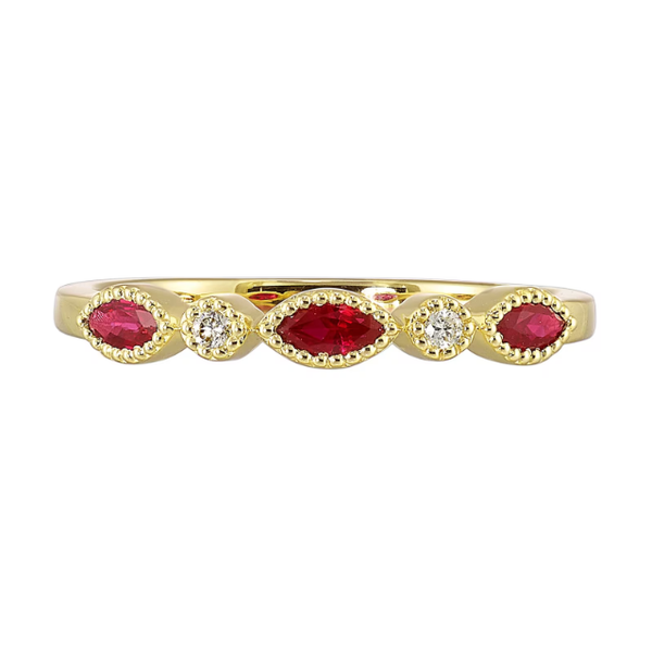 Lady's Yellow 10Kt Ruby Stackable Ring Segner's Jewelers Fredericksburg, TX