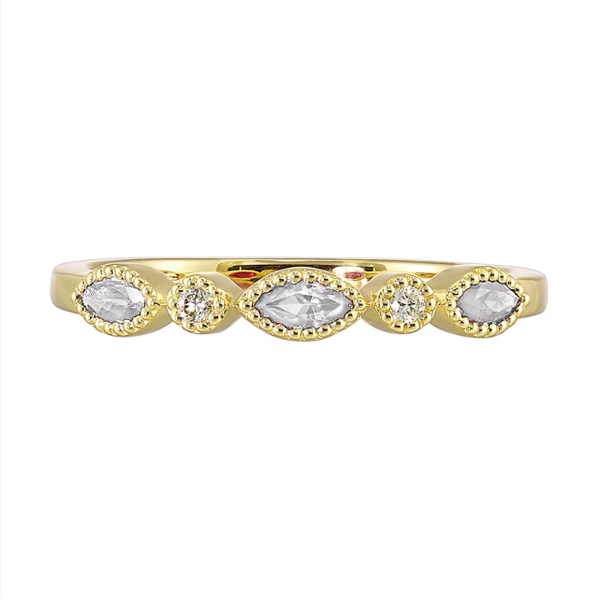 Lady's Yellow 10Kt White Topaz Stackable Ring Segner's Jewelers Fredericksburg, TX