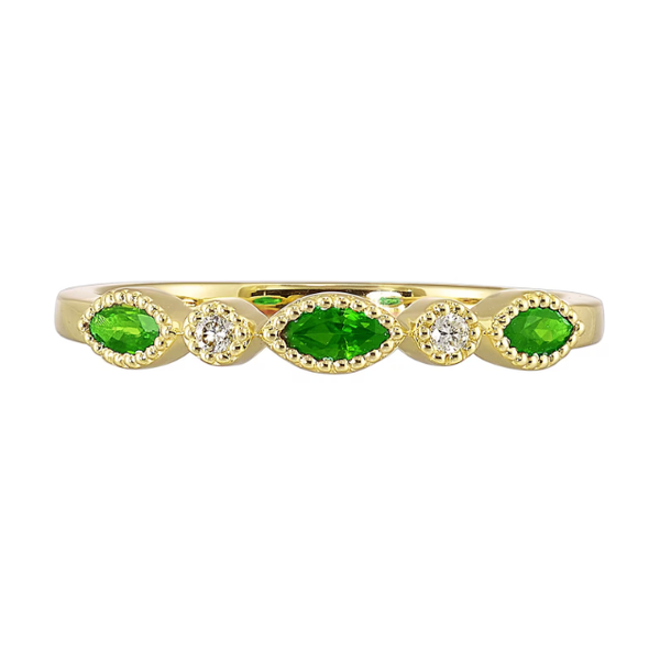 Lady's Yellow 10KT Emerald Stackable Ring Segner's Jewelers Fredericksburg, TX
