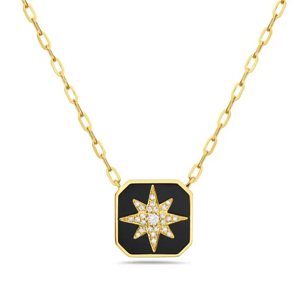 14 Karat Yellow Onyx Star Pendant Segner's Jewelers Fredericksburg, TX