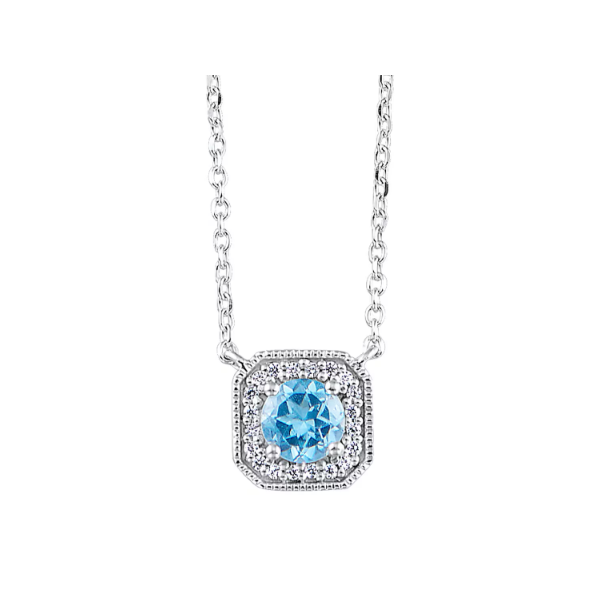 Lady's White 10 Karat Fashion Colored Stone Pendant Segner's Jewelers Fredericksburg, TX