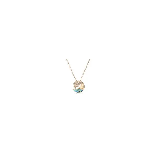 14 Karat Yellow Diamond and Abalone Pendant Segner's Jewelers Fredericksburg, TX