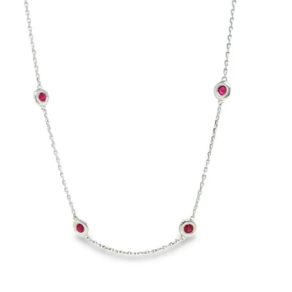 Ruby Diamond By The Yard Platinum Necklace Segner's Jewelers Fredericksburg, TX