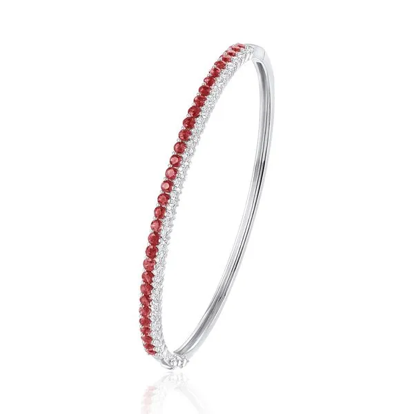 White 14 Karat Ruby And Diamond Bracelet Segner's Jewelers Fredericksburg, TX