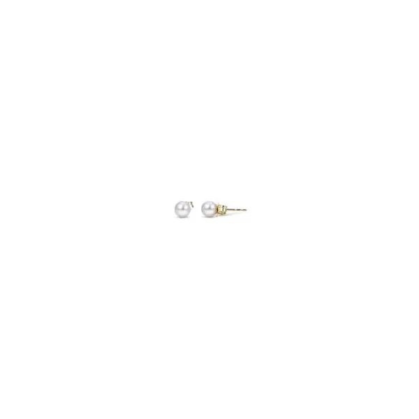 Yellow 14 Karat Pearl Stud Earrings Segner's Jewelers Fredericksburg, TX